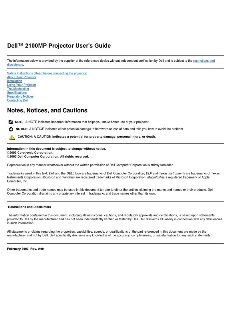 Dell 2100MP User manual