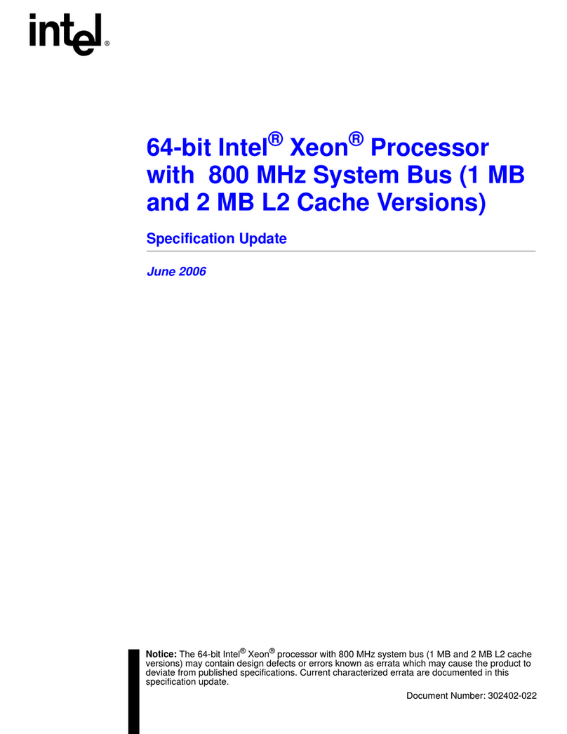 Intel SL7PG - Xeon 3.4 GHz/800MHz/1MB Cache CPU... User manual