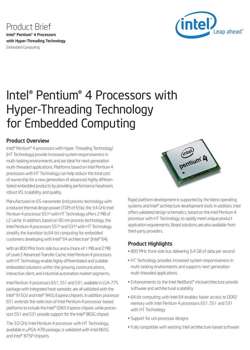 Intel SL7PG - Xeon 3.4 GHz/800MHz/1MB Cache CPU... Operating and safety instructions
