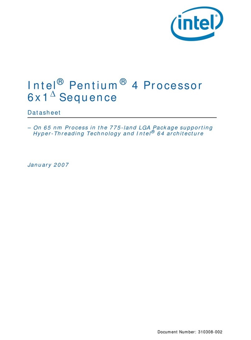 Intel HH80552PG0962M - Pentium 4 3.4 GHz Processor User manual