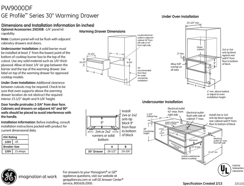 GE PW9000DFBB Manual