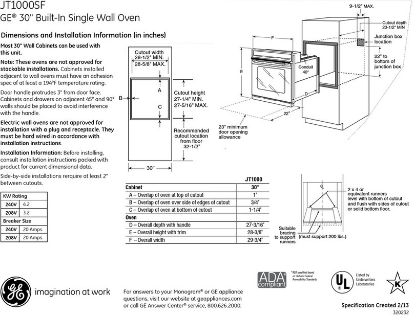 GE JT1000DFBB Manual