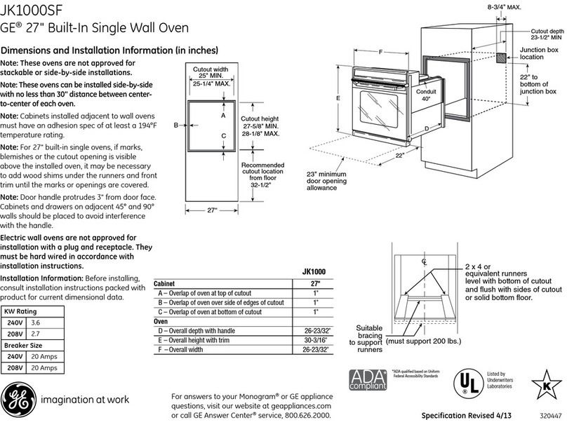 GE JK1000SFSS Manual