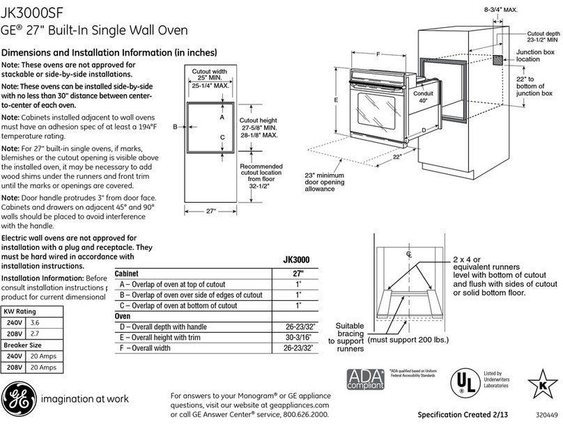 GE JK3000SFSS Manual