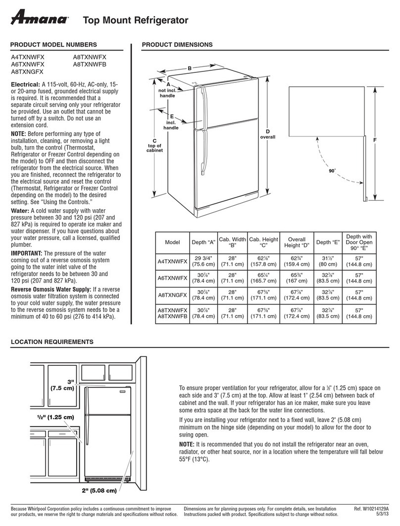 Amana A4TXNWFX Parts list manual