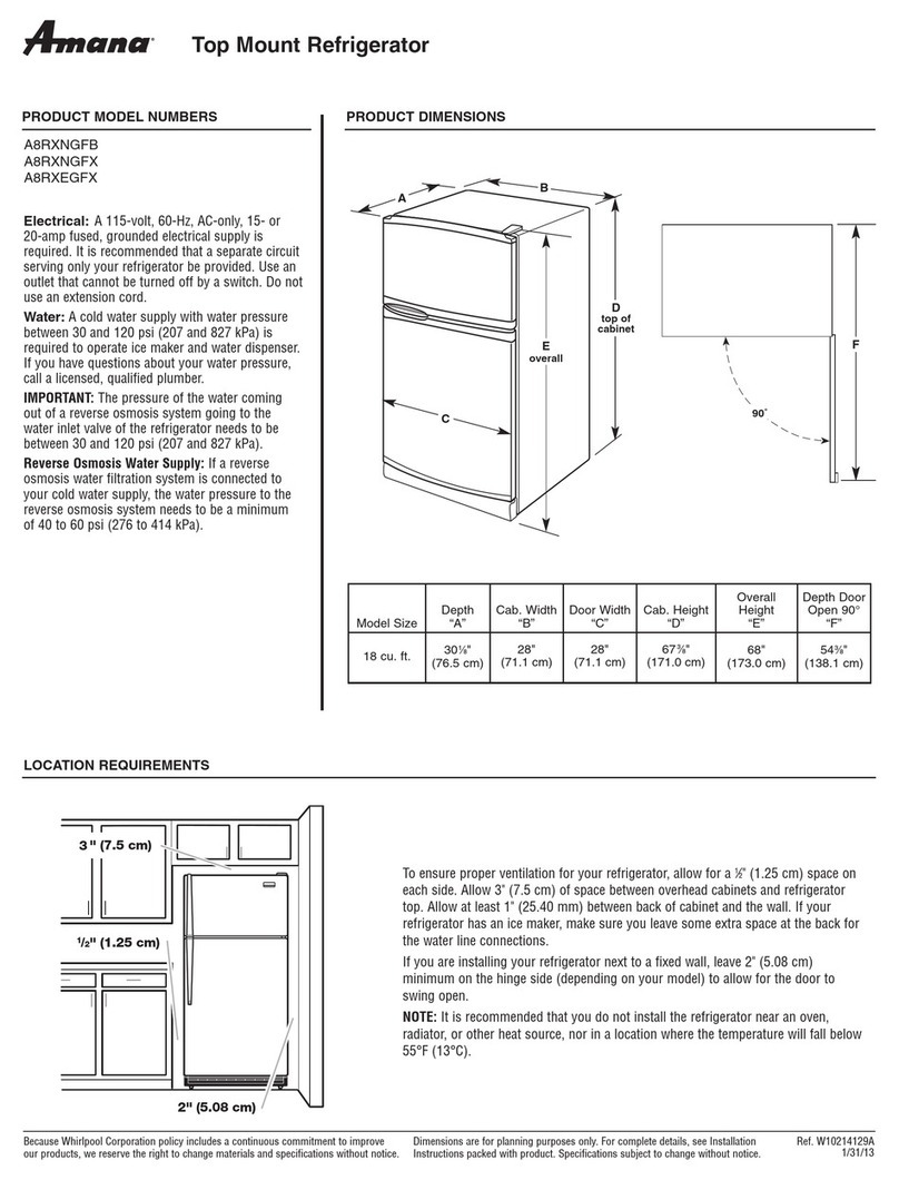 Amana A8RXNGFB User instructions