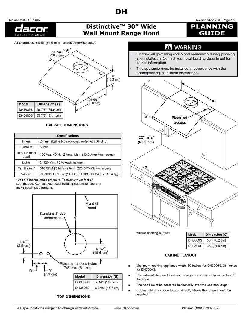 Dacor DH3606 Technical manual
