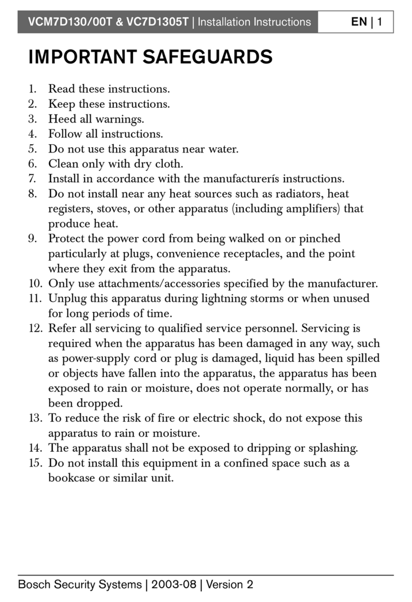 Bosch VC7D1305T User manual