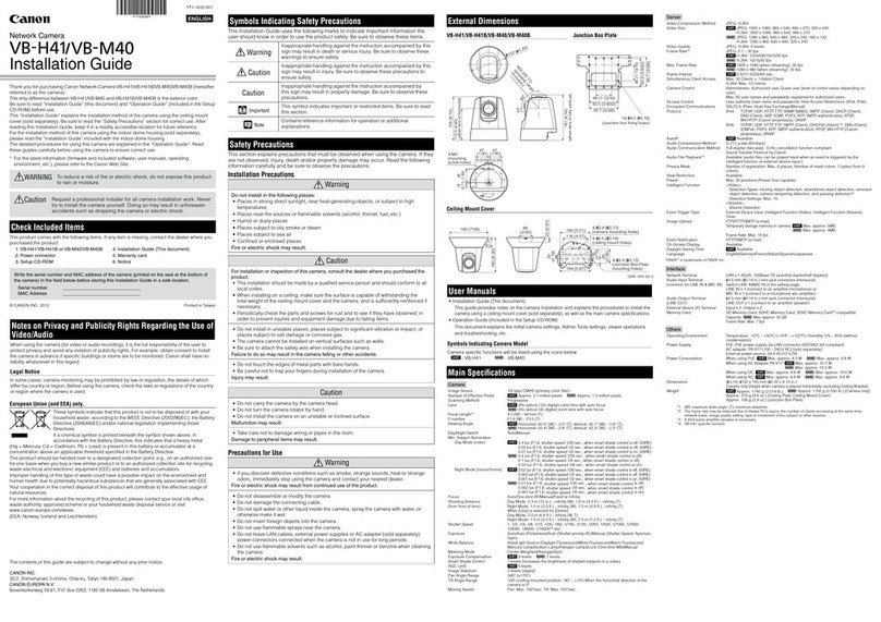 Canon VB-H41 User manual