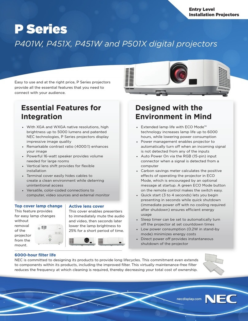 NEC P401W User manual