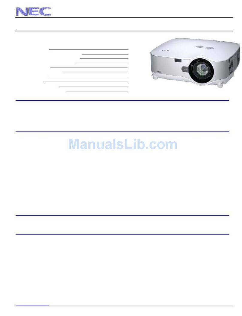 NEC NP3250W WXGA User manual