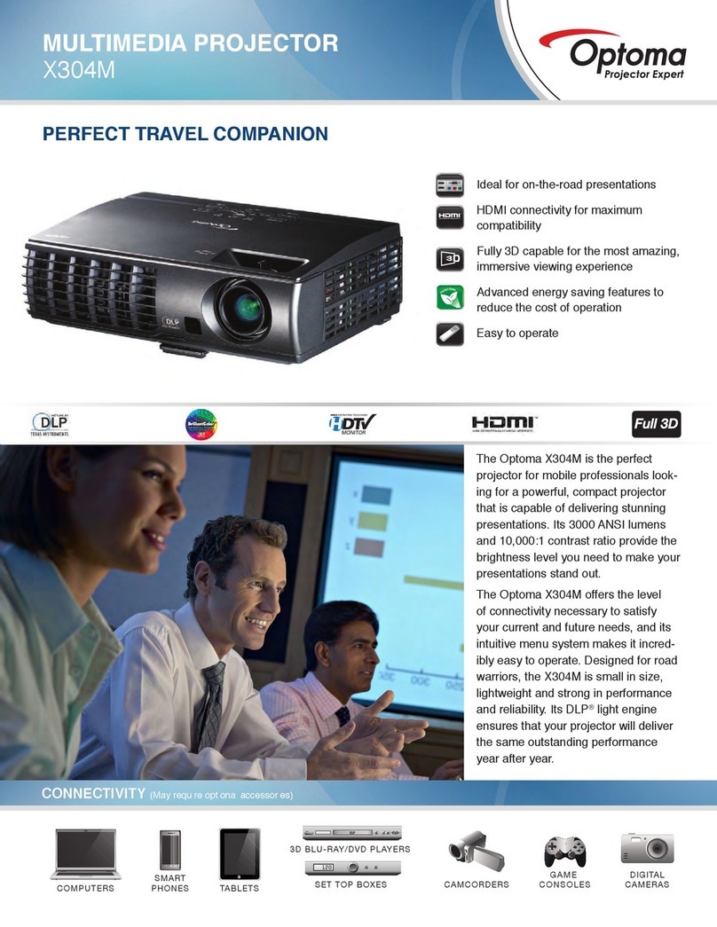 Optoma X304M User manual
