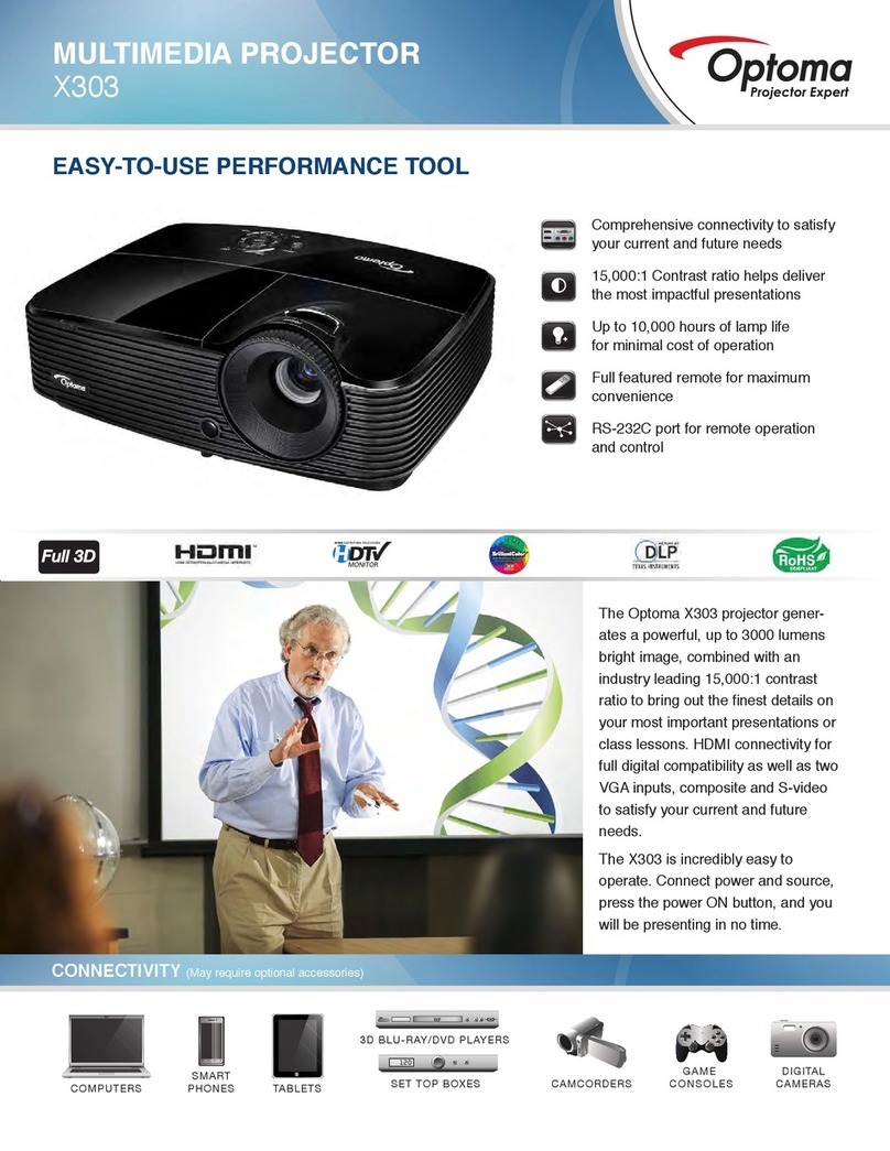 Optoma X303 User manual