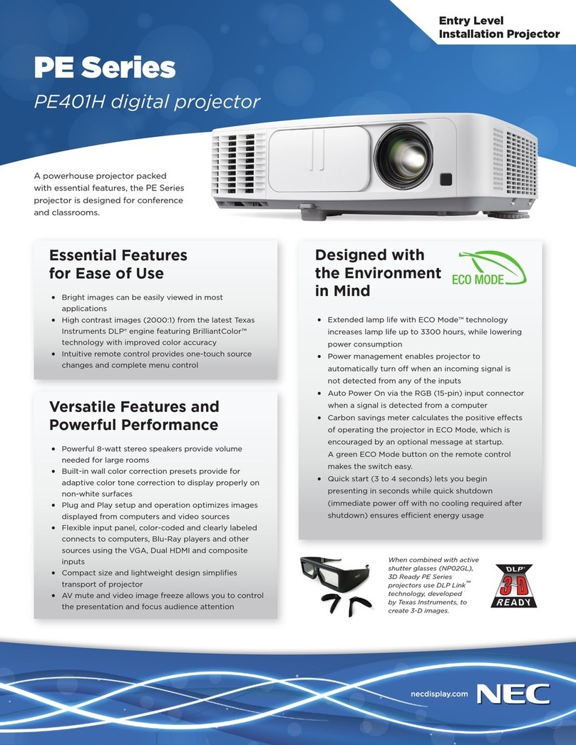 NEC PE401H User manual