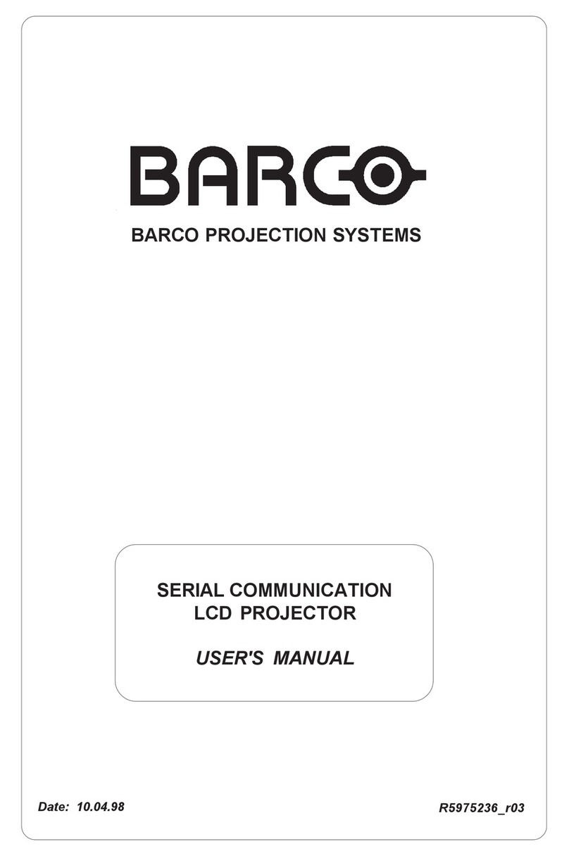 Barco SERIAL COMMUNICATION LCD PROJECTOR User manual