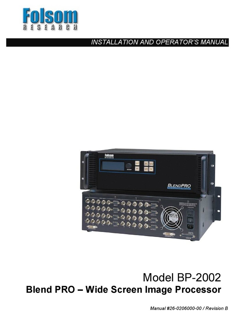 FOLSOM Blend PRO BP-2002 Installation and operator's manual