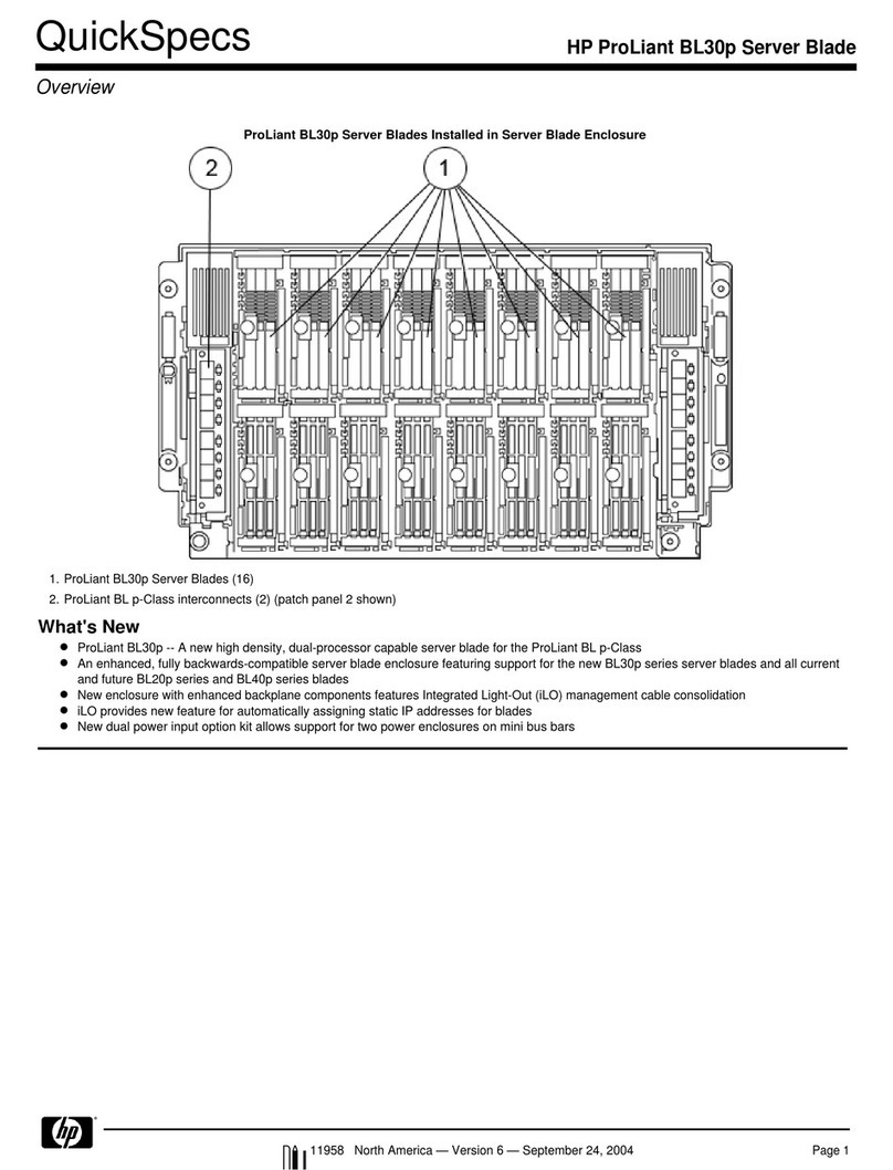HP BL30p - ProLiant - 1 GB RAM User manual