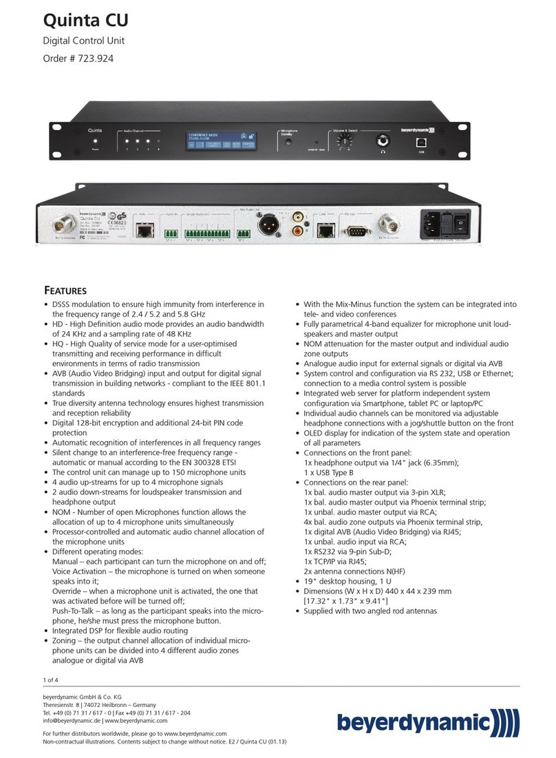 Beyerdynamic Quinta CU Configuration guide