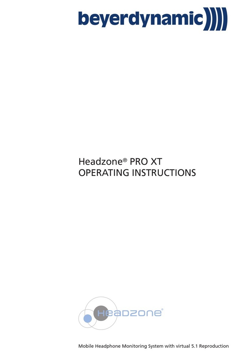 Beyerdynamic Headzone PRO XT operating instructions Beyerdynamic Headzone PRO XT operating instructions