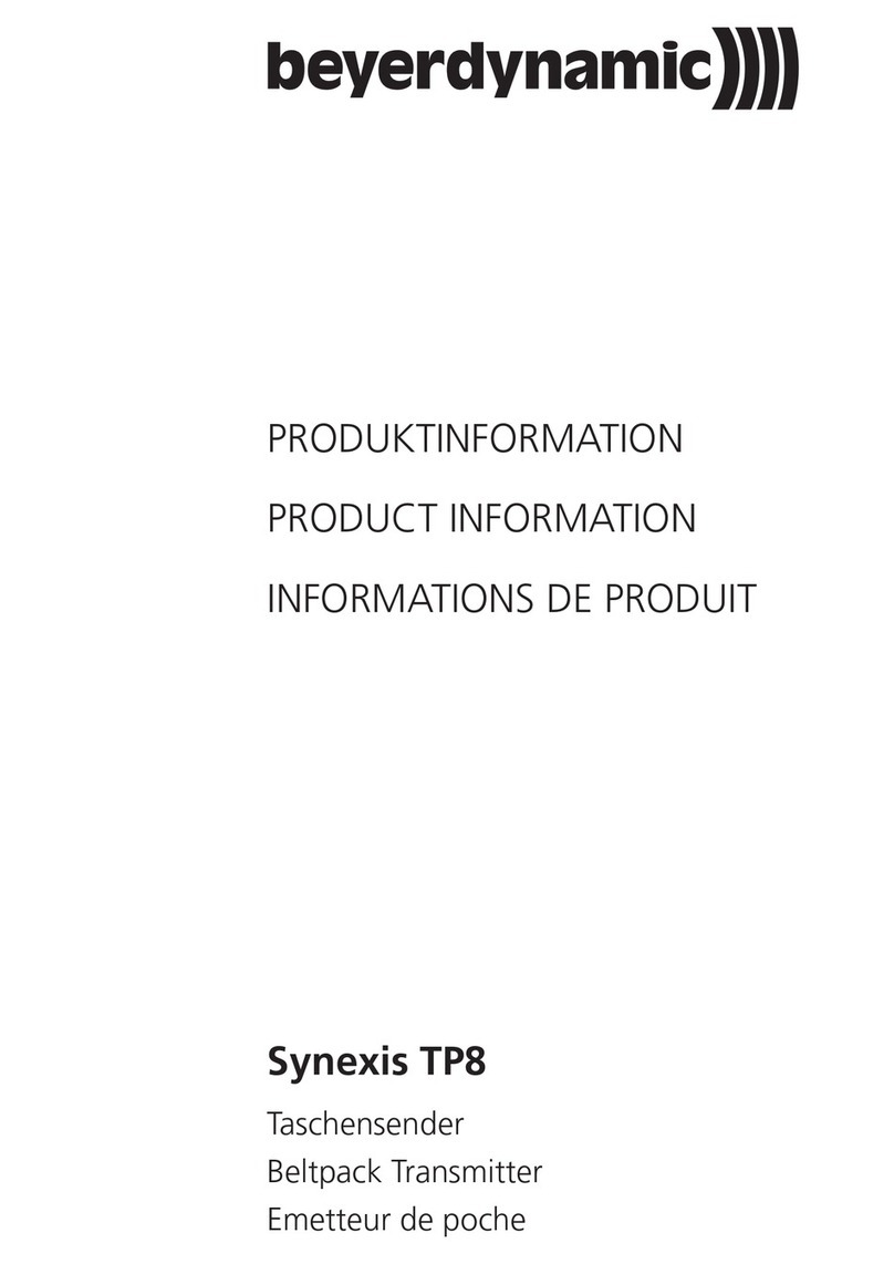 Beyerdynamic Synexis TP8 User manual