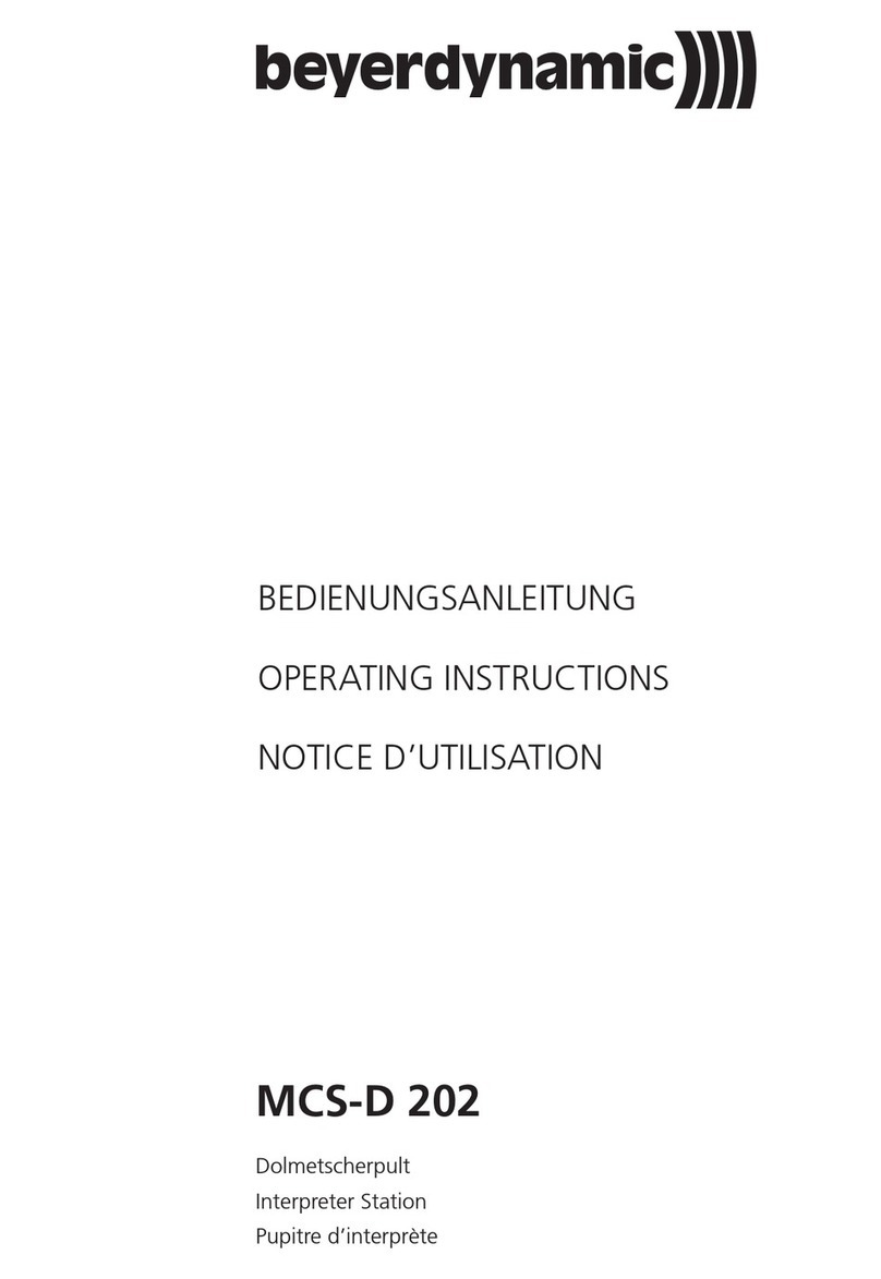 Beyerdynamic MCS-D 202 User manual Beyerdynamic MCS-D 202 User manual