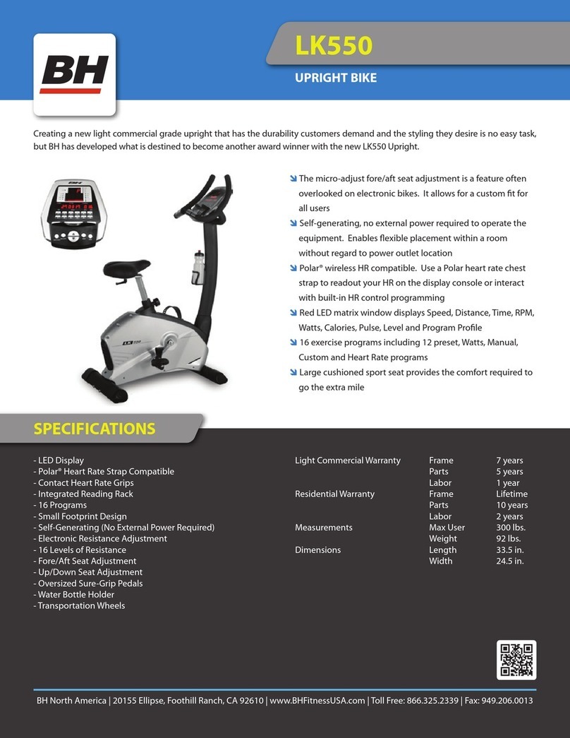 BH FITNESS LK550 specification