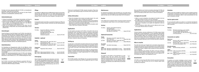 Beyerdynamic TG V30d s User manual