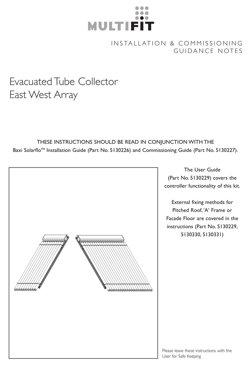 Baxi MULTIFIT Evacuated Tube Collector User manual