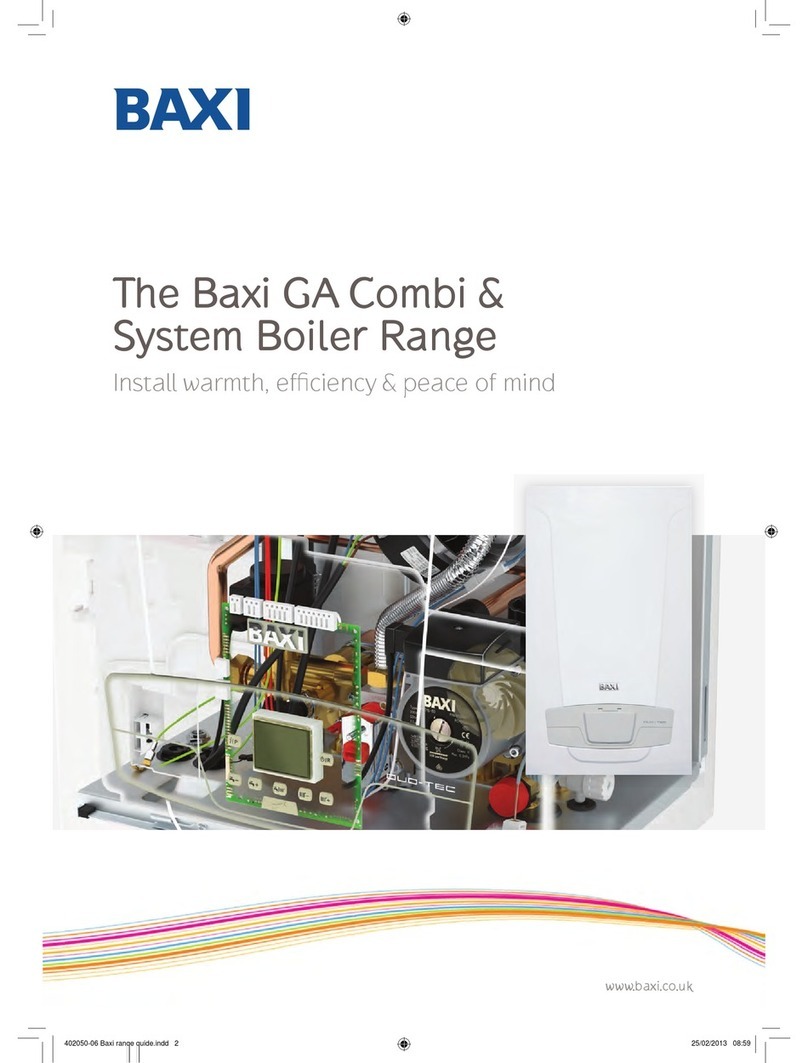 Baxi GA Combi & System Boiler Range Specifications Baxi GA Combi & System Boiler Range Specifications