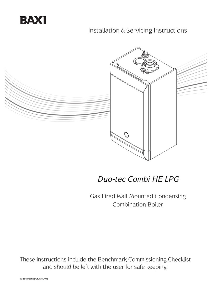Baxi Duo-tec Combi HE LPG Installation & servicing instructions Baxi Duo-tec Combi HE LPG Installation & servicing instructions