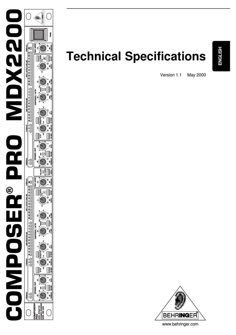 Behringer COMPOSER PRO MDX2200 Technical specifications
