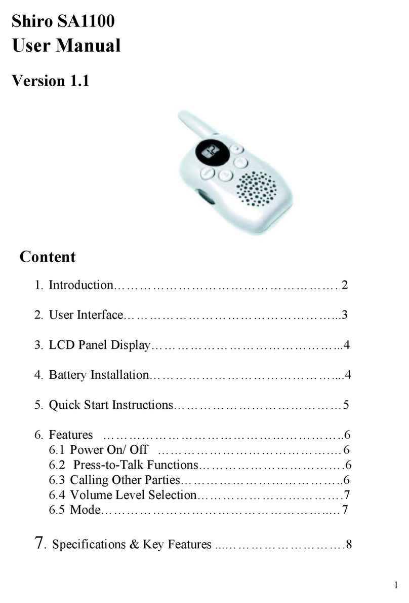 Shiro SA1100 user manual
