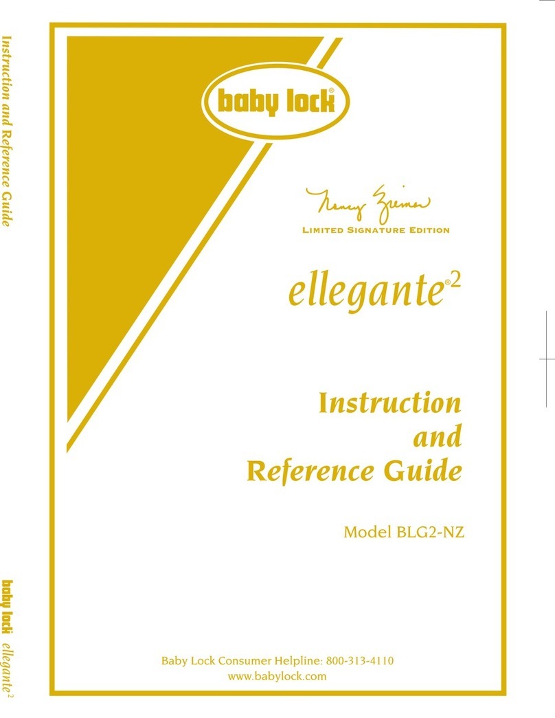 Baby Lock Ellegante2 BLG2-NZ Instruction and reference guide Baby Lock Ellegante2 BLG2-NZ Instruction and reference guide