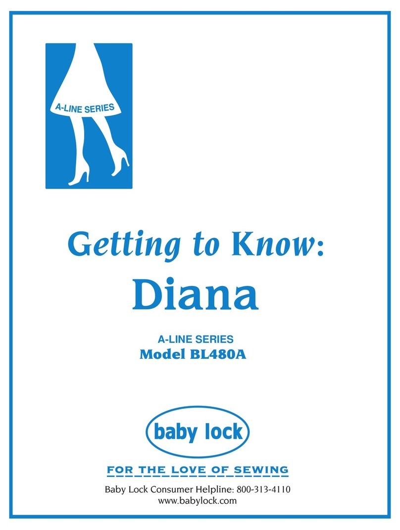 Baby Lock Diana BL480A Getting to know manual