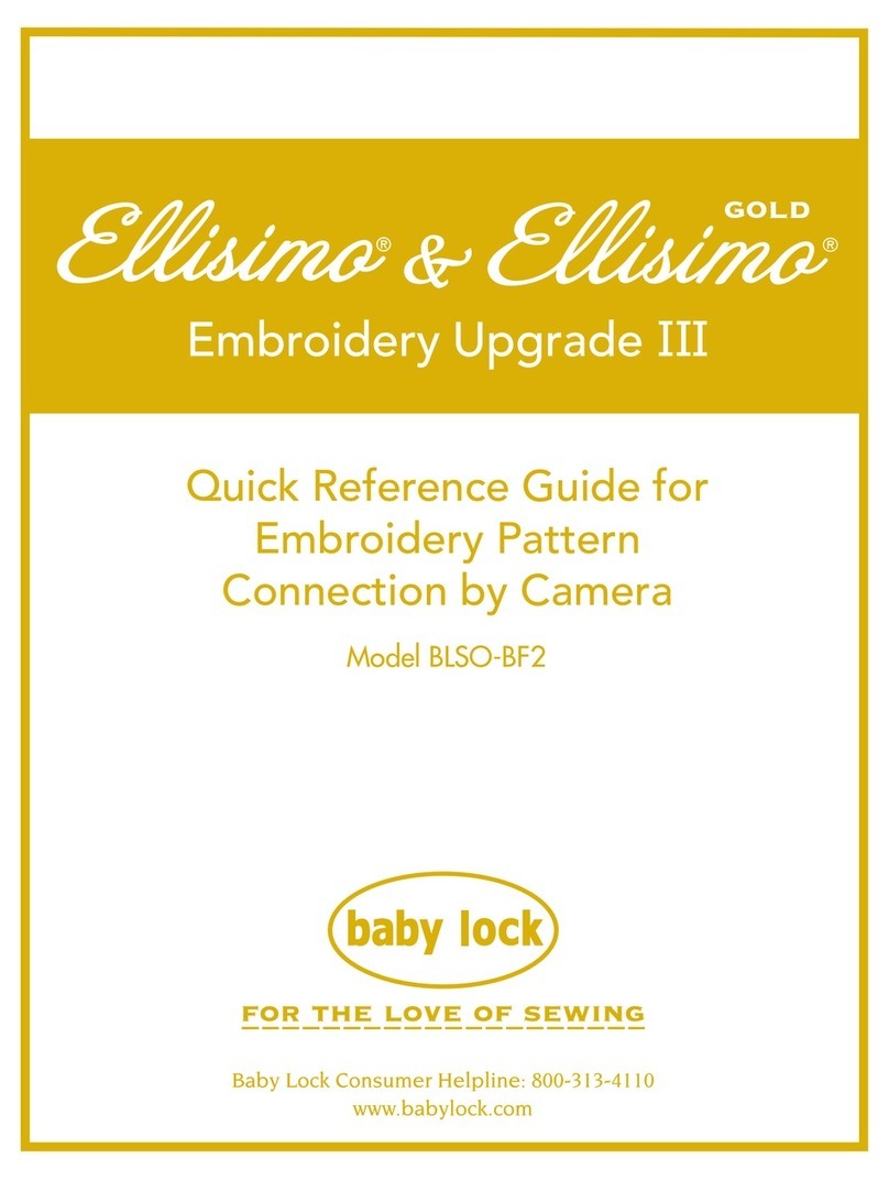 Baby Lock Elissimo & Elissimo GOLD BLSO-BF2 Quick reference guide