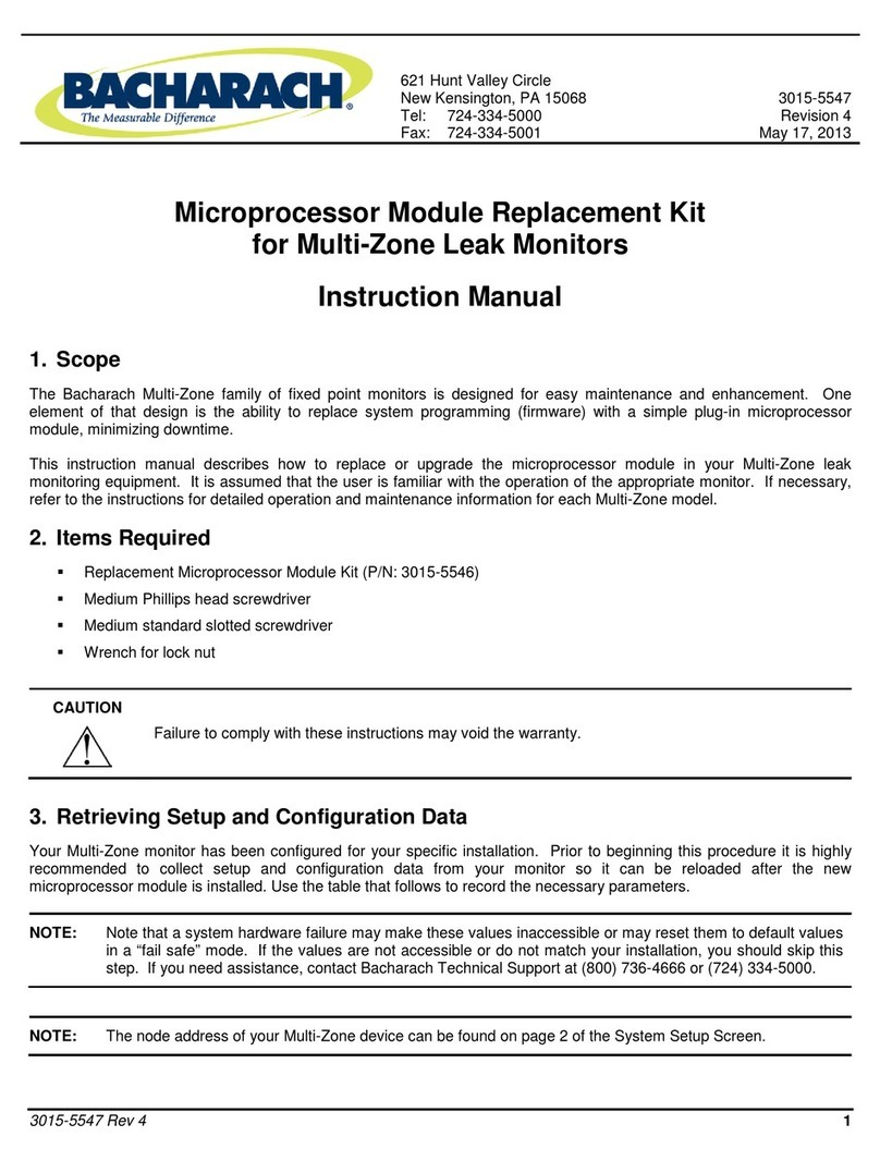 Bacharach Microprocessor Module Replacement Kit User manual