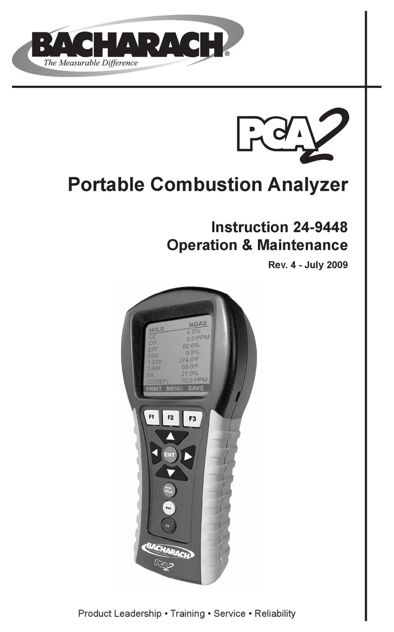 Bacharach PCA 2 User manual