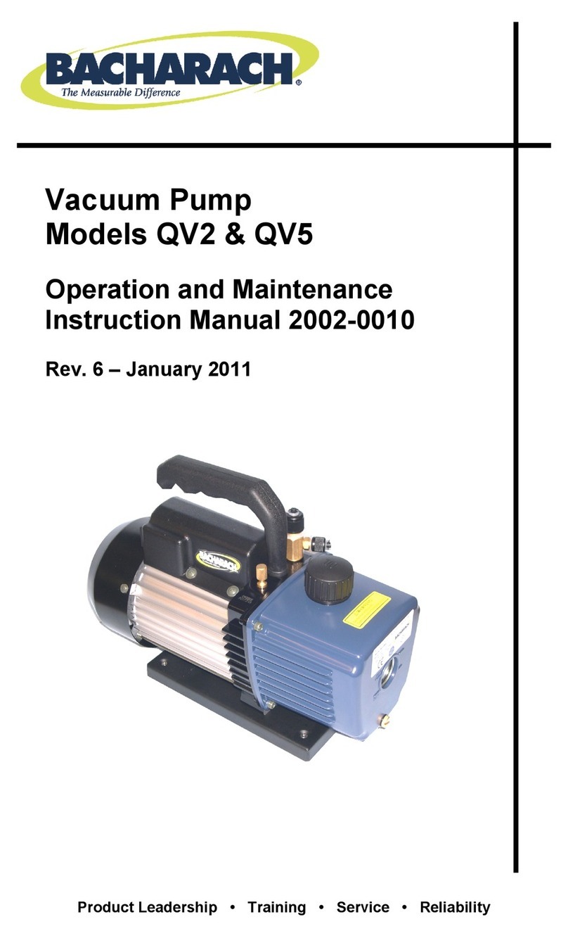 Bacharach QV2 Operation and maintenance instruction manual