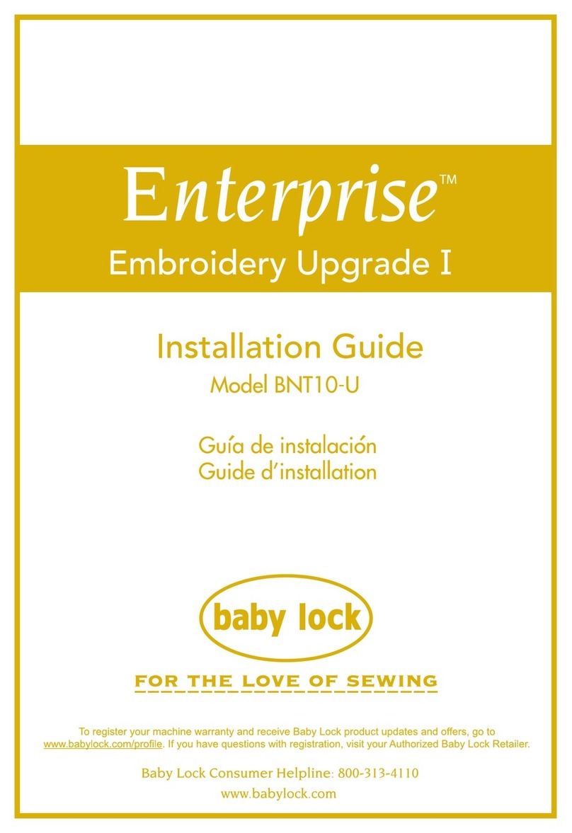 Baby Lock Enterprise BNT10-U installation guide