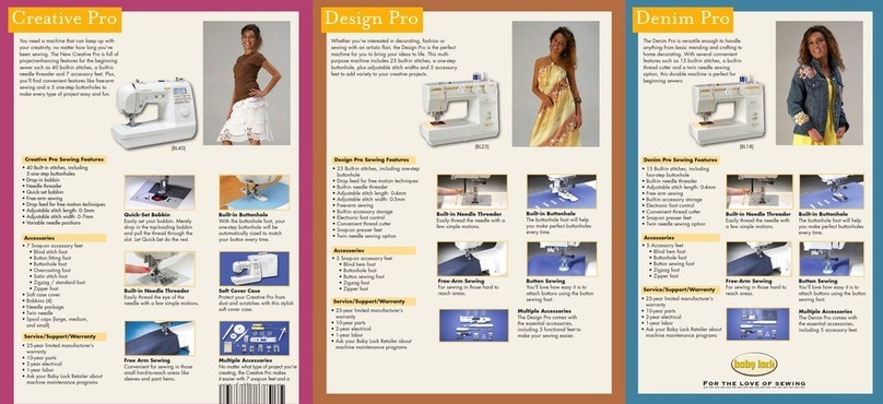 Baby Lock Creative Pro Features and specifications