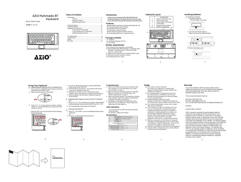 Azio KB337BP User manual