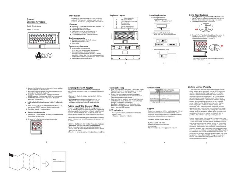 Azio KB338BP User manual