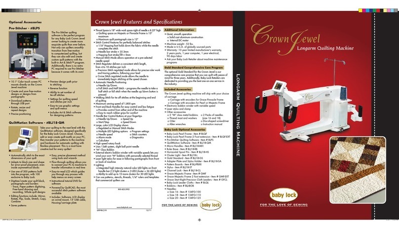 Baby Lock Crown Jevel Configuration guide