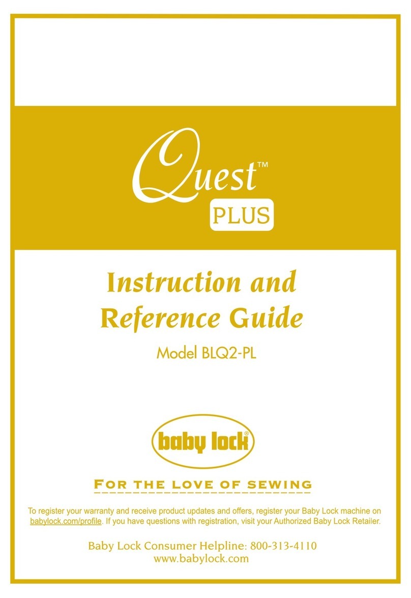 Baby Lock Quest PLUS BLQ2-PL Instruction and reference guide Baby Lock Quest PLUS BLQ2-PL Instruction and reference guide