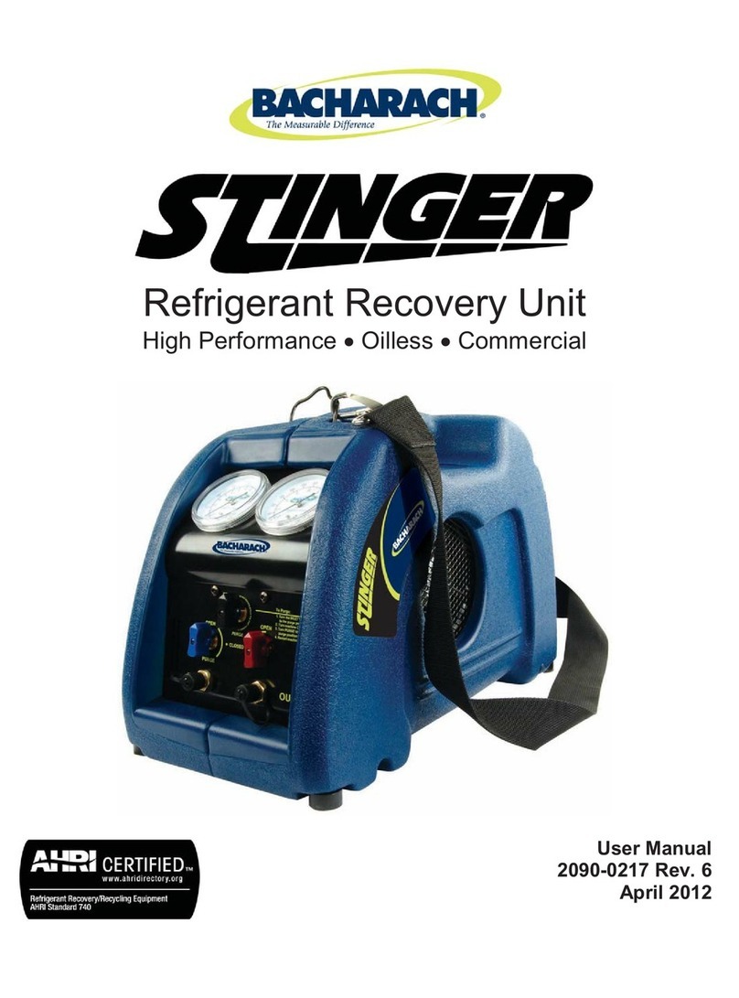 Stinger Refrigerant Recovery Unit user manual