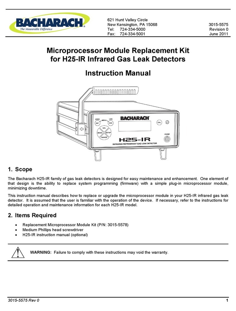 Bacharach Microprocessor Module Replacement Kit User manual