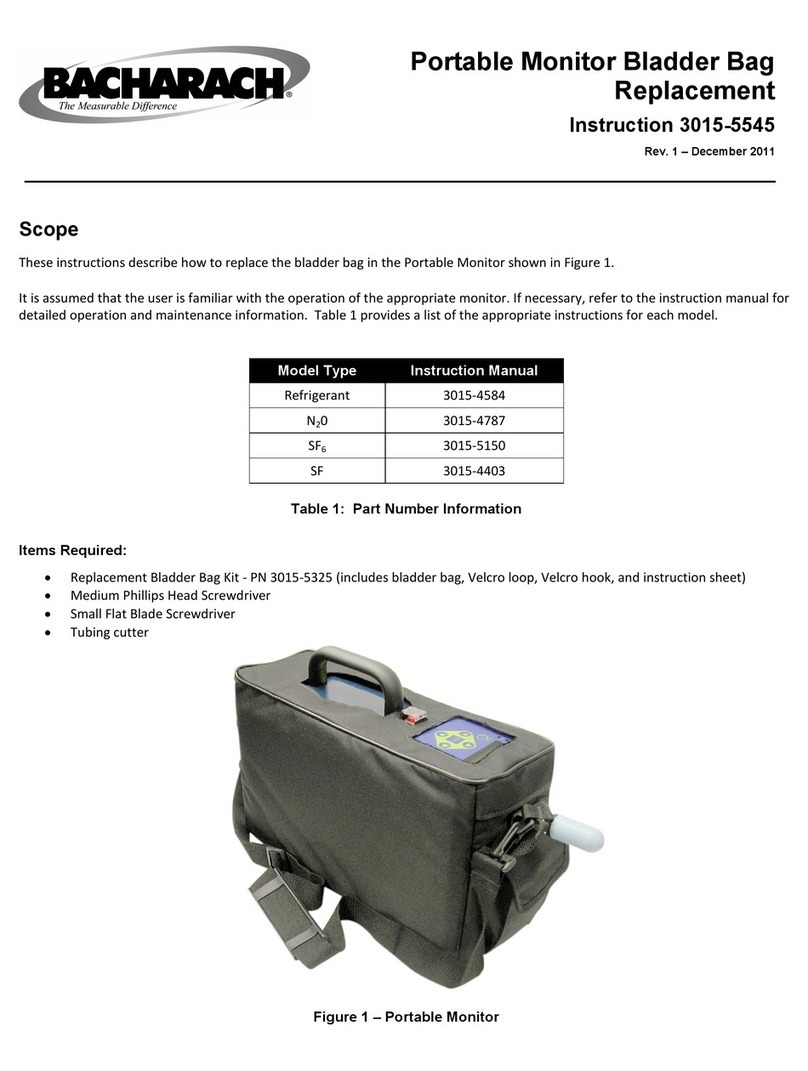 Bacharach Portable Monitor Bladder Bag Replacement instruction manual Bacharach Portable Monitor Bladder Bag Replacement instruction manual