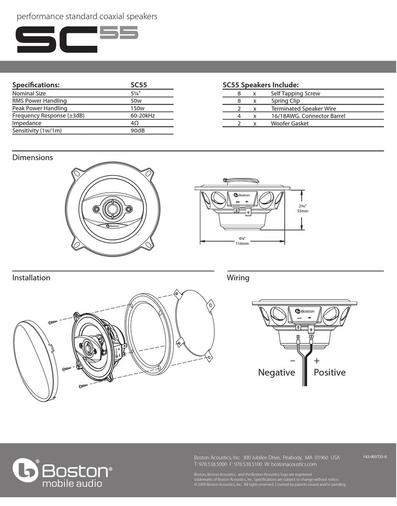 Boston Mobile Audio SC55 Specifications
