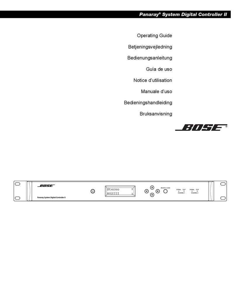 Bose Panaray System Digital Controller II User manual