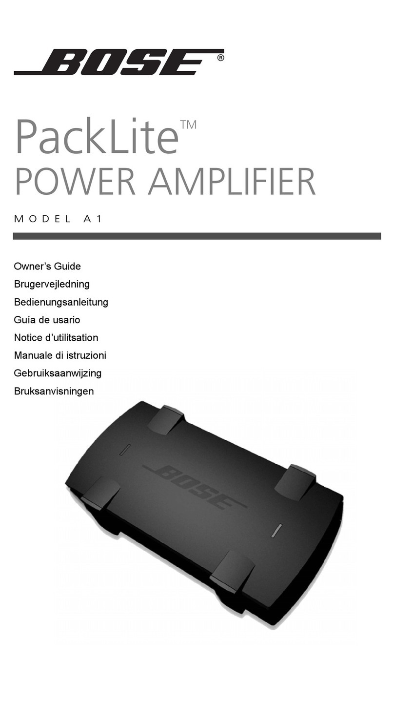 Bose PackLite A1 User manual